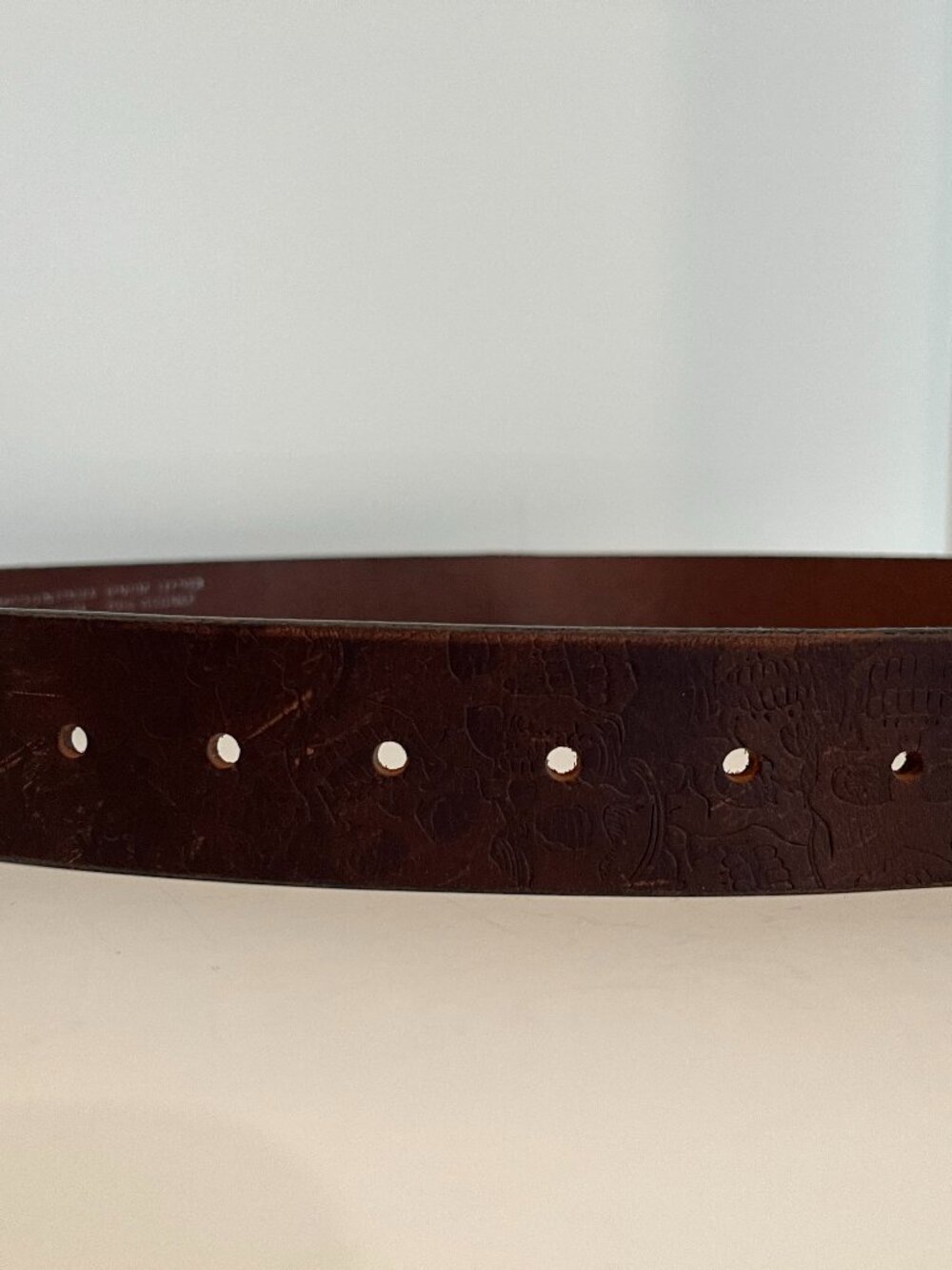 2 / $40 | OK Boot Corral Skulls Embossed Leather Belt Size 38 Made in Canada - Picture 8 of 8